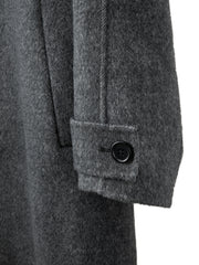 Men's Stand Collar Double-Faced Wool Coat