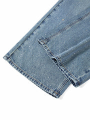 Women's Casual Sparkle Meteor Wide-Leg Jeans