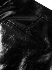 Women's Commuter Textured PU Mini Skirt