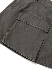 Women's Cargo-Style Denim Skirt