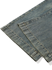 Women's Casual High-Waist Denim Cropped Pants