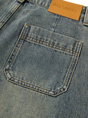 Women's Casual High-Waist Denim Cropped Pants