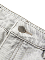Women's Casual Light Grey High-Rise Straight-Leg Jeans