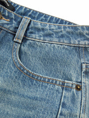Women's Casual High-Rise Distressed Jeans