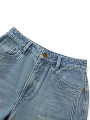 Women's Casual Flattering High-Rise Wide-Leg Jeans