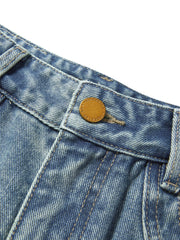 Women's Casual Flattering High-Rise Wide-Leg Jeans