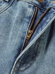 Women's Casual Flattering High-Rise Wide-Leg Jeans