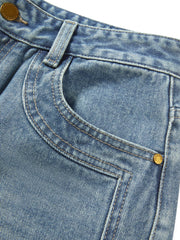 Women's Casual Flattering High-Rise Wide-Leg Jeans