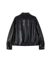 Women's Vintage Edgy Bubble Leather Jacket