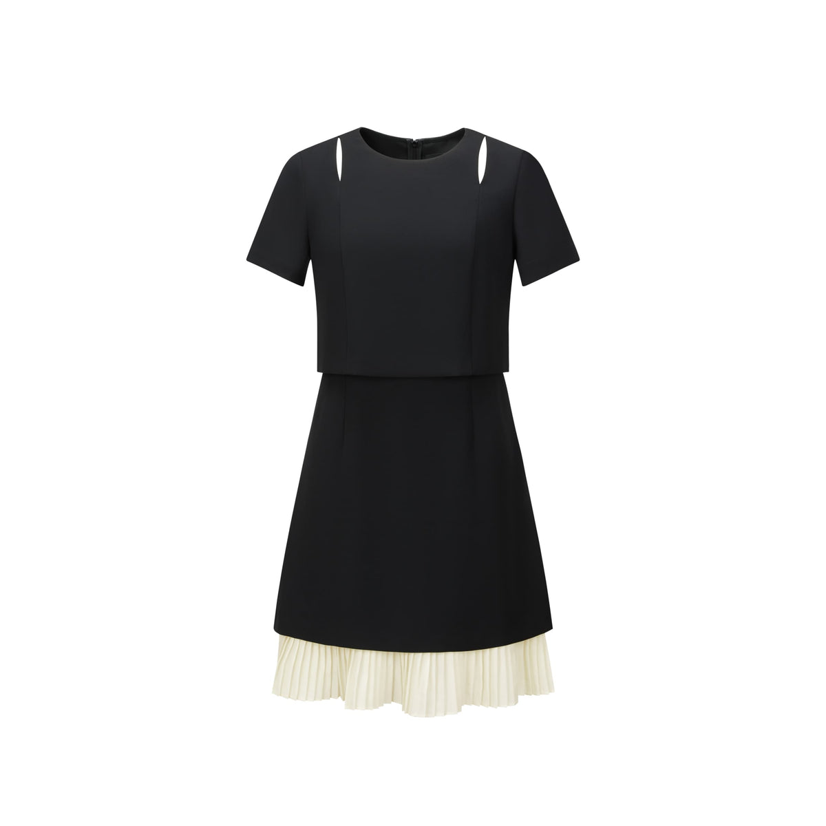 Women's Short Dress with Cutout Shoulders