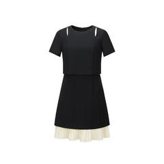 Women's Short Dress with Cutout Shoulders