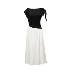 Women's Patchwork One-Shoulder Dress