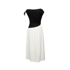 Women's Patchwork One-Shoulder Dress