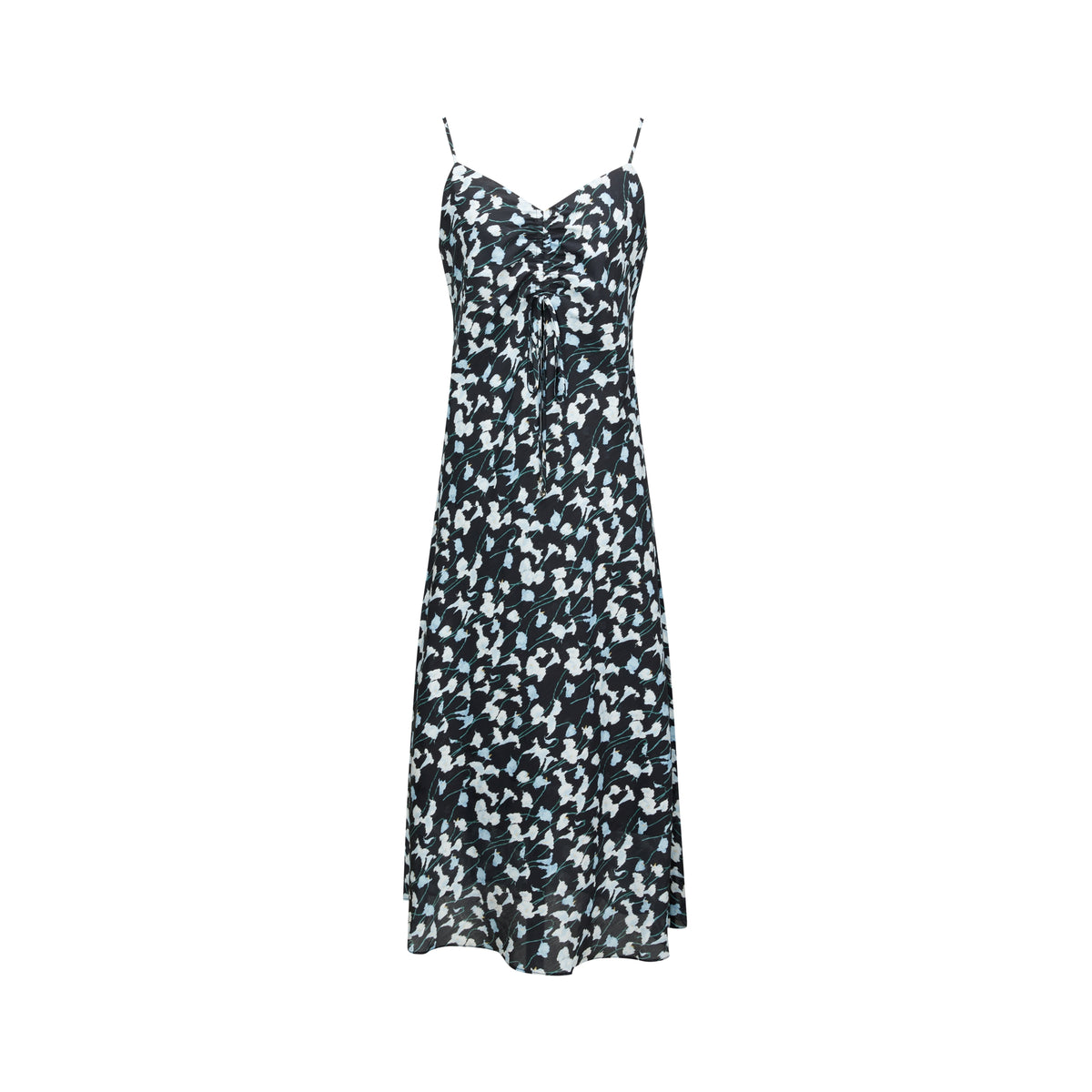 Women's Ruched Printed Slip Dress