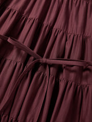 Women's Flared Tiered Long Dress