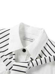 Women's Shirt Dress with Detachable Shawl