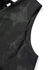 Women's V-Neck Tonal Jacquard Top