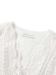 Women's Lace Mock Two-Piece Dress