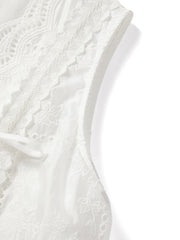 Women's Lace Mock Two-Piece Dress