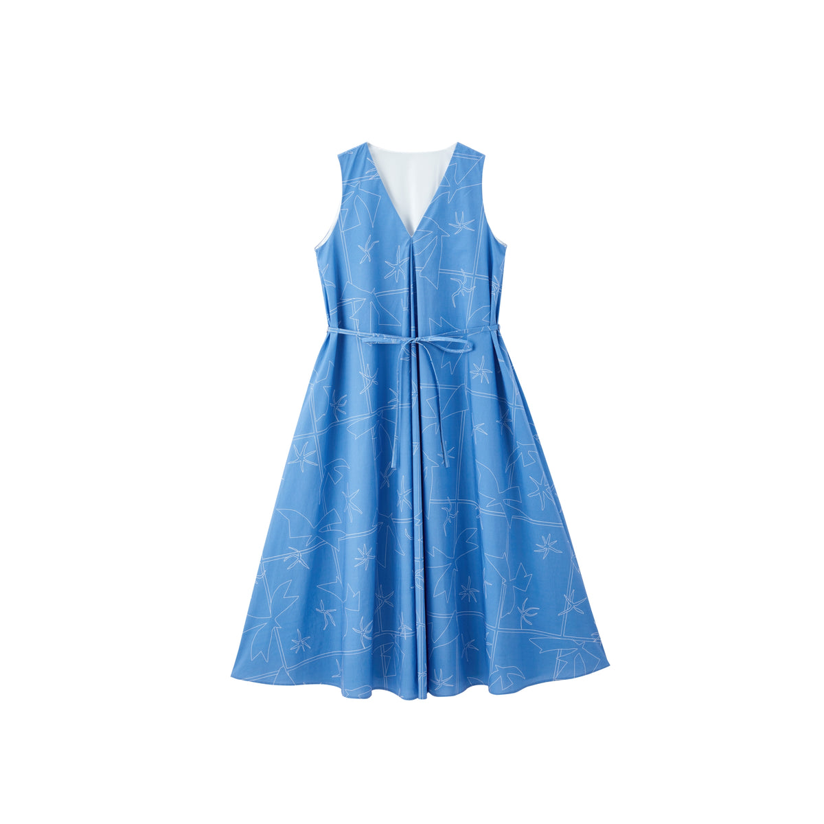 Women's V-Neck Allover Print A-Line Dress  [Available only in China]
