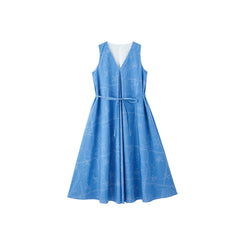 Women's V-Neck Allover Print A-Line Dress  [Available only in China]