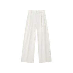 Women's Tencel Wide-Leg White Jeans  [Available only in China]