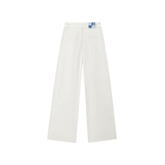 Women's Tencel Wide-Leg White Jeans  [Available only in China]
