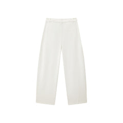 Women's Wide-Leg Curved Jeans with Detachable Belt