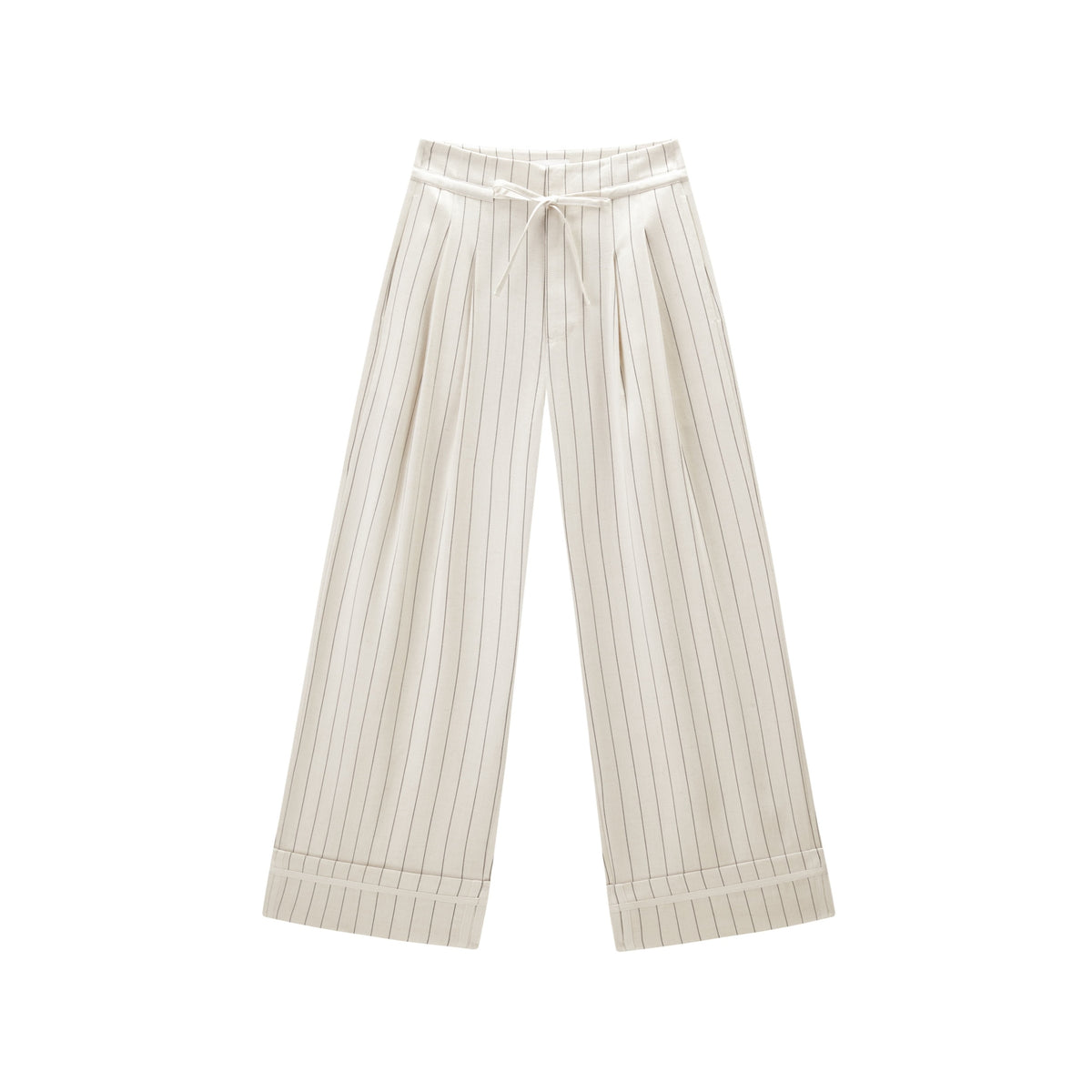 Women's Casual High Waist Vertical Stripe Pants