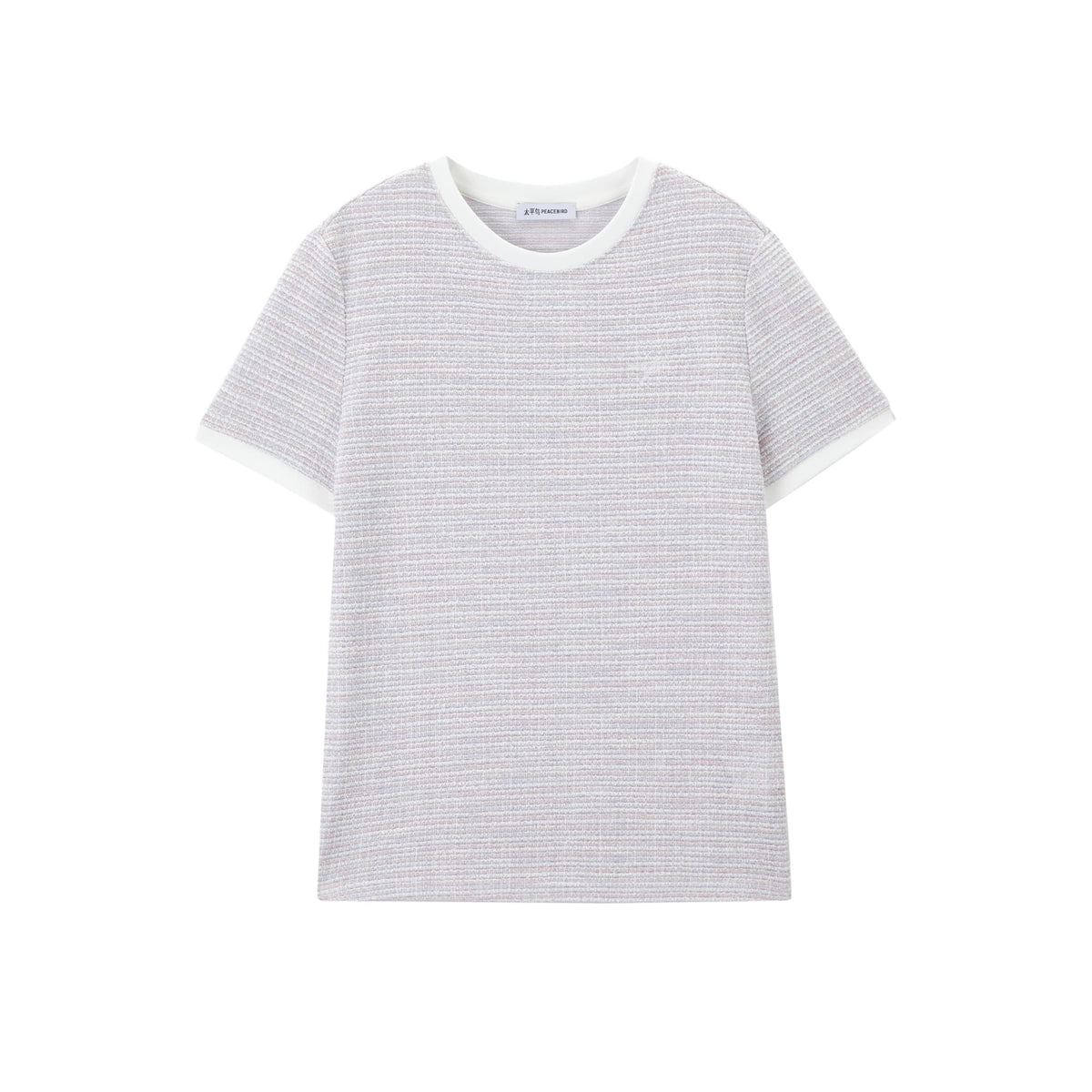 Women's Elegant Crewneck Tweed-Inspired T-Shirt