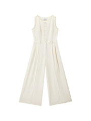 Women's wide-leg casual jumpsuit