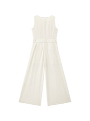 Women's wide-leg casual jumpsuit