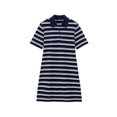 Women's Striped Polo Knit Dress