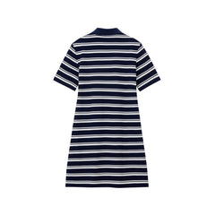 Women's Striped Polo Knit Dress