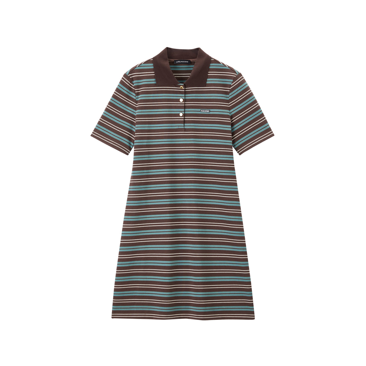 Women's Striped Polo Knit Dress