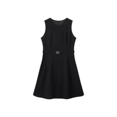 Women's Sleeveless Cinched-Waist Dress
