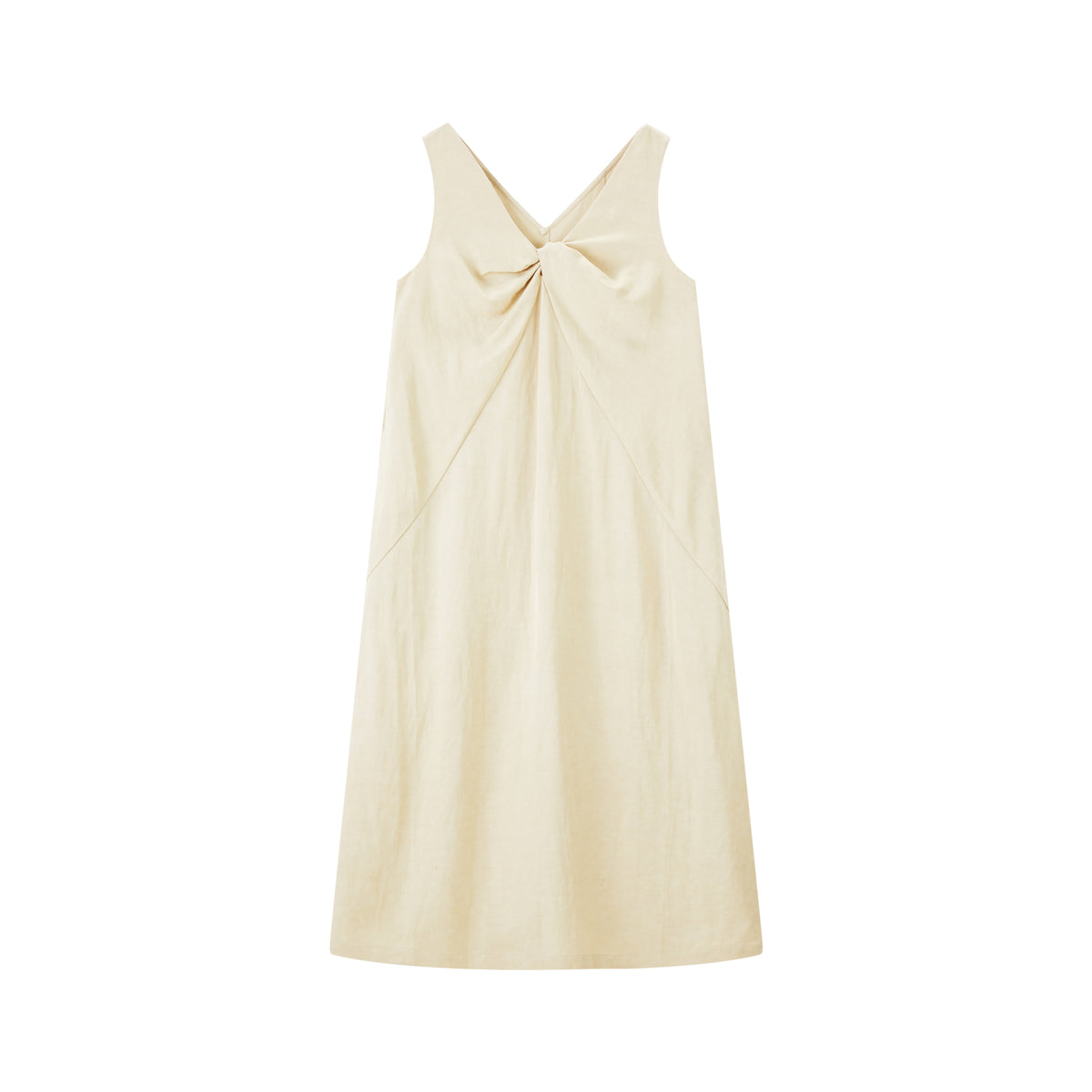 Women's Commuter Style Linen V-neck Sleeveless Dress