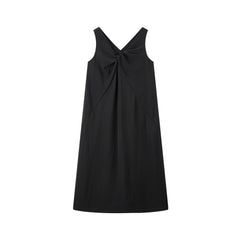 Women's Commuter Style Linen V-neck Sleeveless Dress