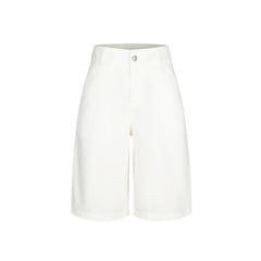 Women's High-Waist Straight-Leg Denim Shorts