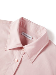 Women's Casual Pink Cropped Long-Sleeve Shirt