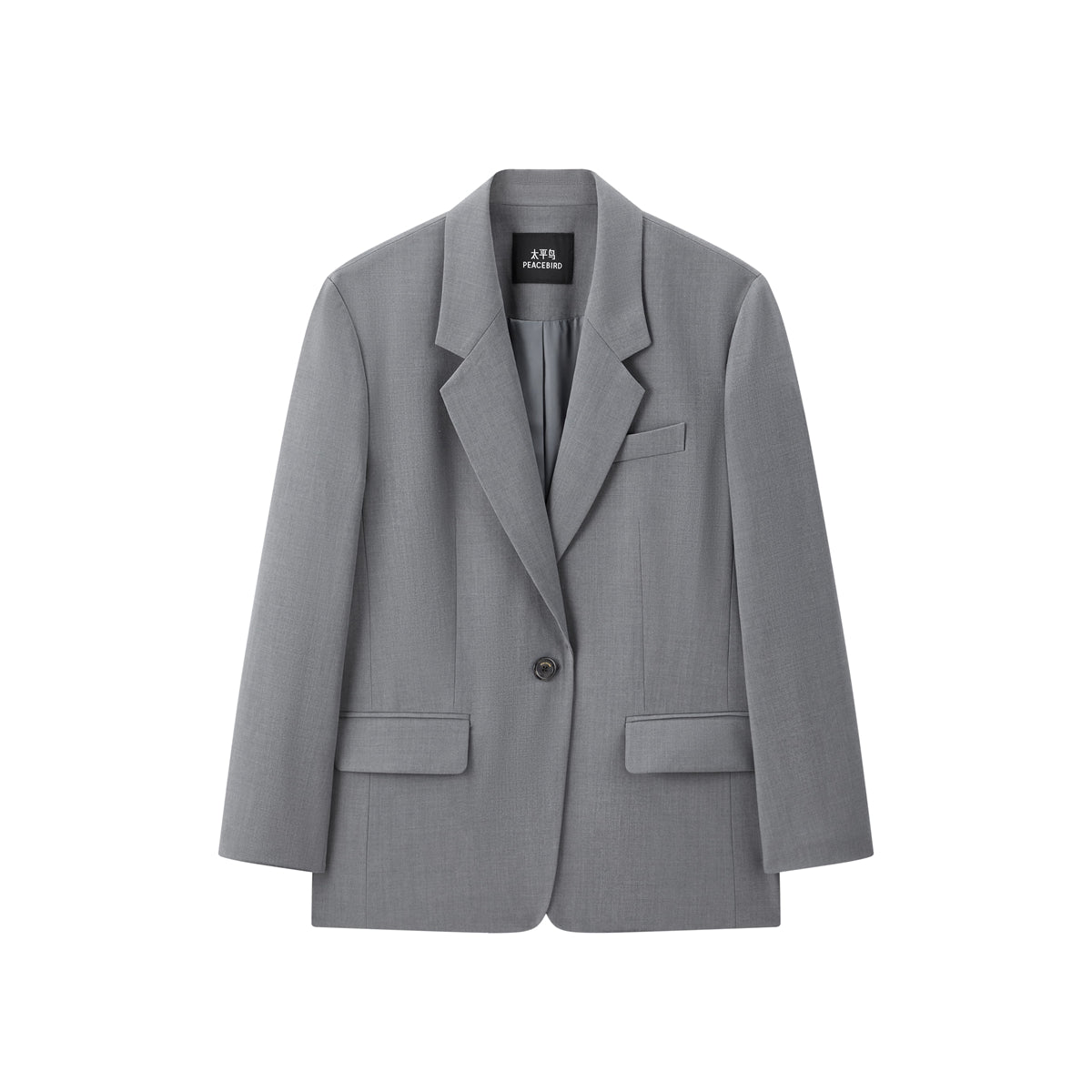 Women's Classic Boxy Notch-Lapel Blazer
