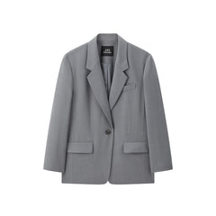 Women's Classic Boxy Notch-Lapel Blazer