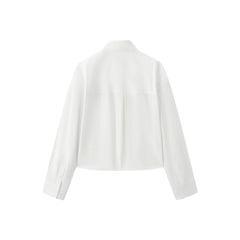 Women's Long-Sleeve Shirt with Detachable Tie