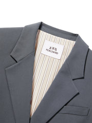 Women's Paneled Stripe Blazer with Detachable Cuffs