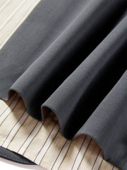 Women's Paneled Stripe Blazer with Detachable Cuffs