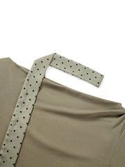 Women's Off-Shoulder Long-Sleeve Knit Dress