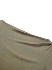 Women's Off-Shoulder Long-Sleeve Knit Dress