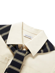 Women's Shirt Dress with Detachable Shawl