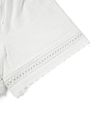 Women's Casual Embroidered Hollow Out Shorts