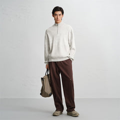 Men's Fair Isle Mock-Neck Knit Sweater